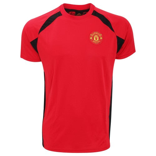 Front - Manchester United FC Boys Panel T-Shirt