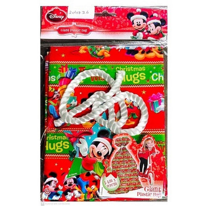 Front - Mickey Mouse & Friends Giant Plastic Christmas Gift Bag