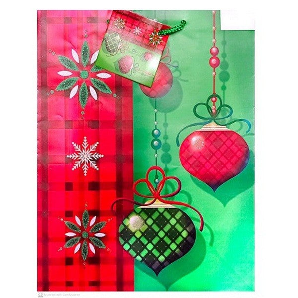 Red-Green - Front - Unique Party Merry Christmas Gift Bag