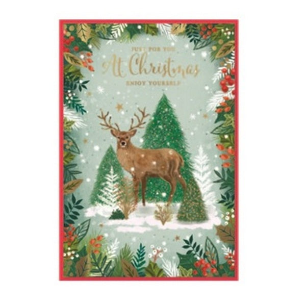 Front - Simon Elvin At Christmas Enjoy Yourself Greetings Card (Pack of 6)