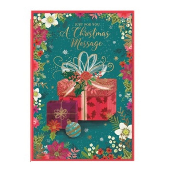 Multicoloured - Front - Simon Elvin A Christmas Message Greetings Card (Pack of 6)