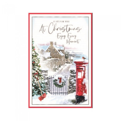 Front - Simon Elvin Enjoy Every Moment Christmas Greetings Card (Pack of 6)