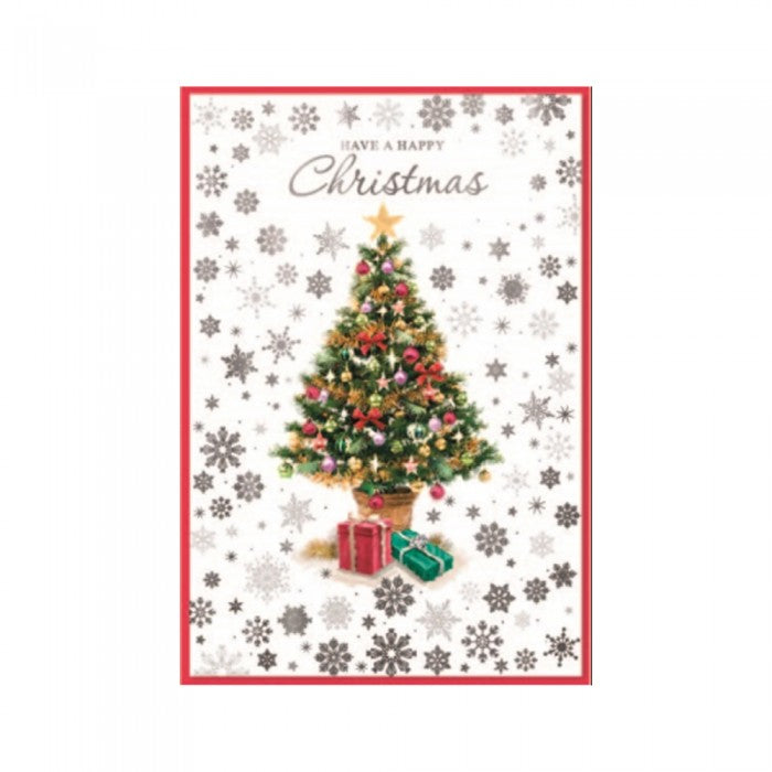 Front - Simon Elvin Have A Happy Christmas Snowflake Greetings Card (Pack of 6)