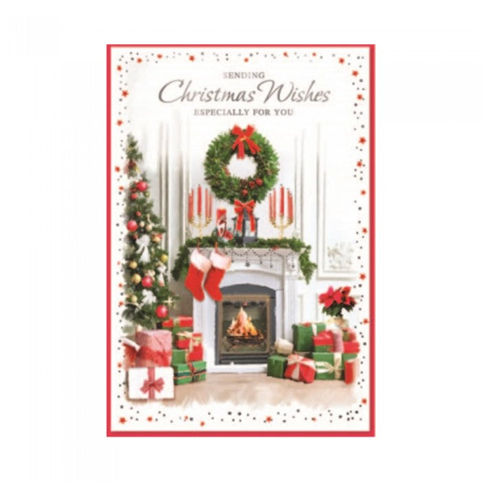 Front - Simon Elvin Present Christmas Greetings Card (Pack of 6)