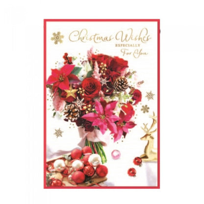 Front - Simon Elvin Wishes Especially For you Christmas Greetings Card (Pack of 6)