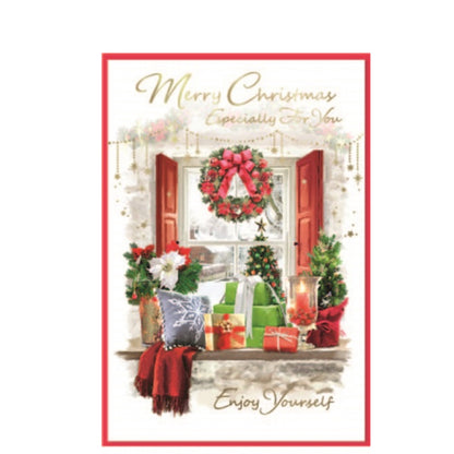 Multicoloured - Front - Simon Elvin Merry Christmas Especially For You Greetings Card (Pack of 6)