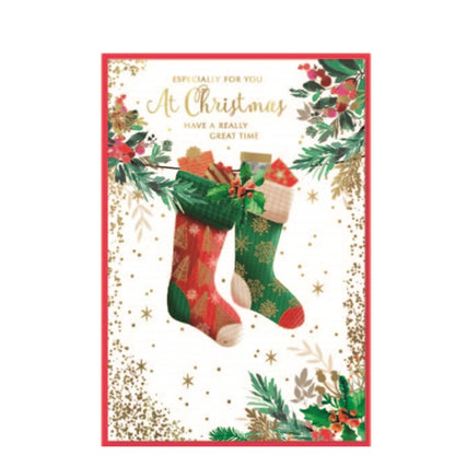 Front - Simon Elvin Have A Really Great Time Christmas Greetings Card (Pack of 6)
