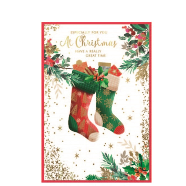 Multicoloured - Front - Simon Elvin Have A Really Great Time Christmas Greetings Card (Pack of 6)