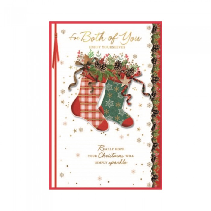 Front - Simon Elvin For Both Of You Enjoy Yourselves Christmas Greetings Card (Pack of 6)
