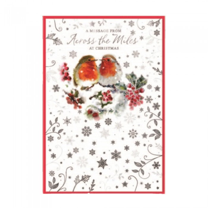 Front - Simon Elvin A Message From Across The Miles Christmas Greetings Card (Pack of 6)