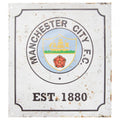 Front - Manchester City FC Official Retro Football Crest Bedroom Sign