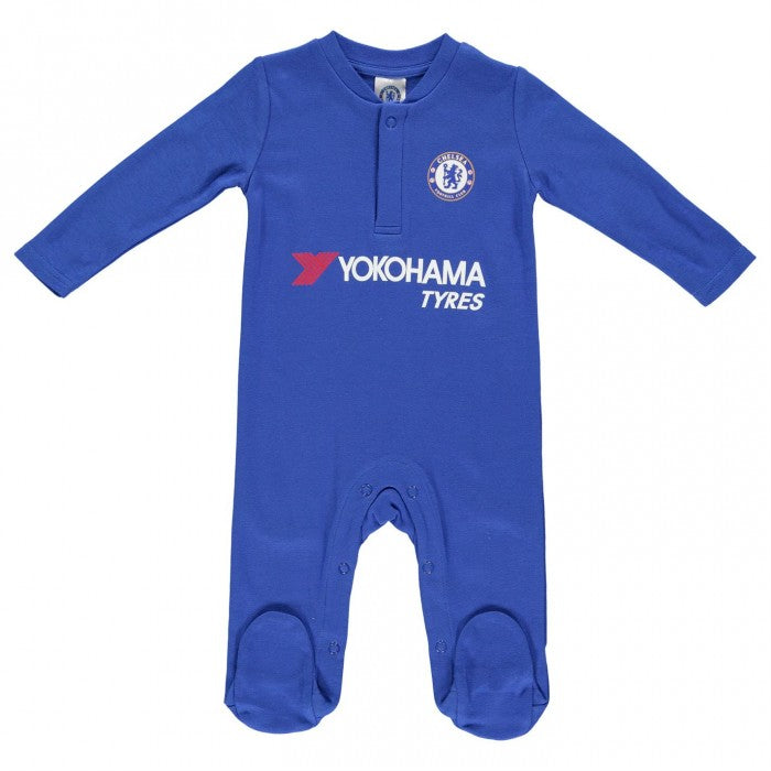 Front - Chelsea FC Official Football Crest Baby Bodysuit