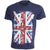 Front - Mens Union Jack GB Print 100% Cotton Short Sleeve Casual T-Shirt/Top