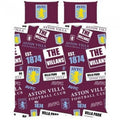 Front - Aston Villa FC Patches Duvet Cover Set