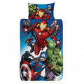 Front - Marvel Avengers Assemble Panel Duvet Cover Set