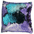 Front - Character Linens Sequin Filled Cushion