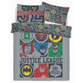 Front - Justice League Vintage Icons Reversible Duvet Set