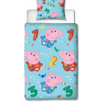 Front - Peppa Pig Childrens/Kids Counting George Pig Duvet Set
