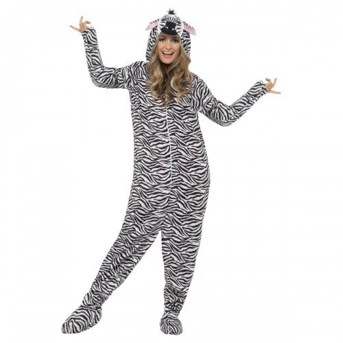 Front - Smiffys Unisex Adult Zebra Costume