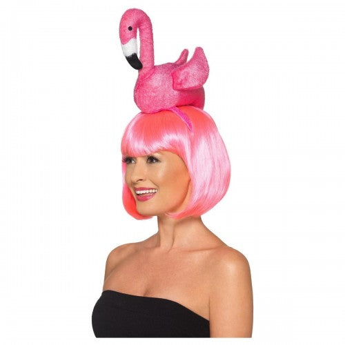 Front - Smiffys Unisex Adult Flamingo Headband