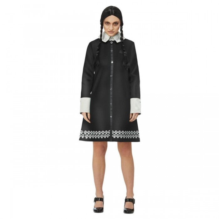 Front - The Addams Family Womens/Ladies Wednesday Addams Costume