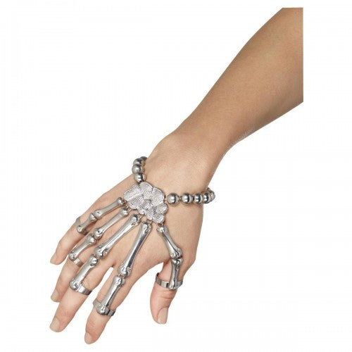 Front - Smiffys Skeleton Hand Bracelet