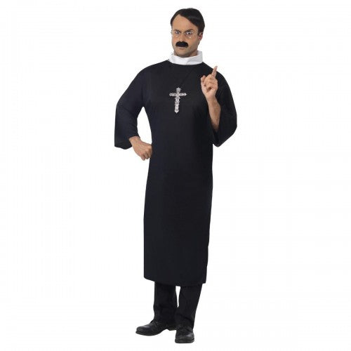 Front - Smiffys Mens Priest Costume Set