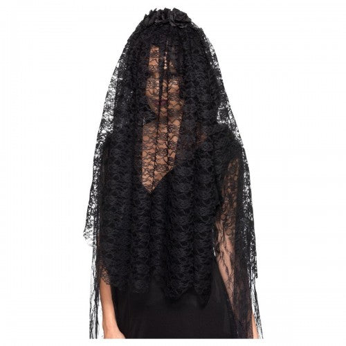 Front - Smiffys Womens/Ladies Widow Costume Veil