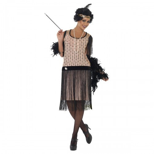 Front - Smiffys Womens/Ladies 20s Coco Flapper Costume
