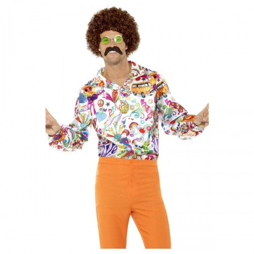 Front - Smiffys Mens 60s Groovy Shirt