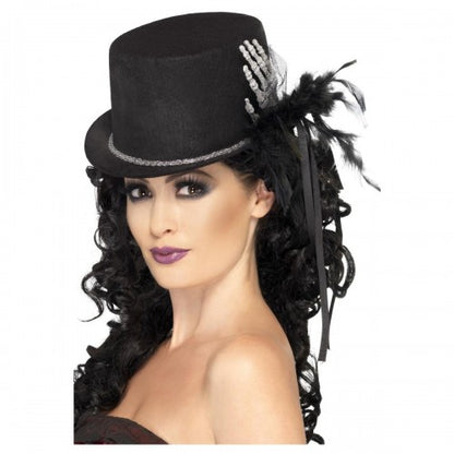 Front - Smiffys Womens/Ladies Skeleton Hand Costume Hat