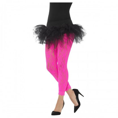 Front - Smiffys Womens/Ladies 80s Lace Leggings