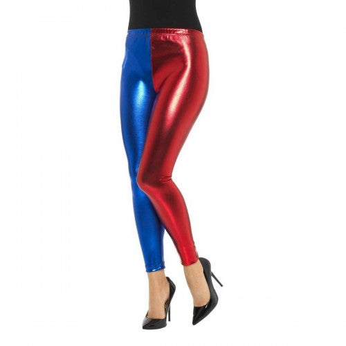 Front - Smiffys Womens/Ladies Jester Metallic Leggings