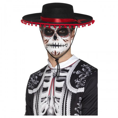 Front - Smiffys Mens Senor Day Of The Dead Costume Hat