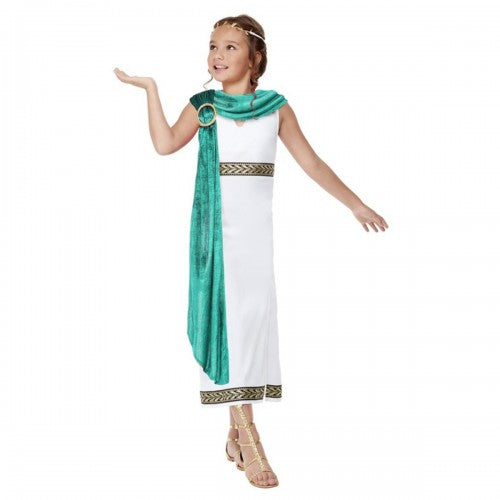 Front - Smiffys Girls Deluxe Roman Empire Costume