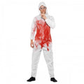 Front - Smiffys Unisex Adult Bloody Forensic Overalls Costume Set