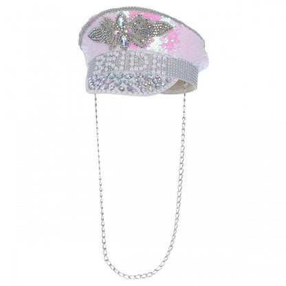 Front - Fever Womens/Ladies Deluxe Bride Pearl Sequin Captains Hat
