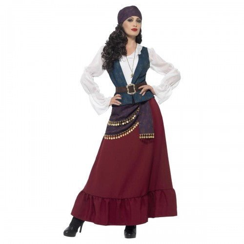 Front - Smiffys Womens/Ladies Deluxe Buccaneer Beauty Pirate Costume Set