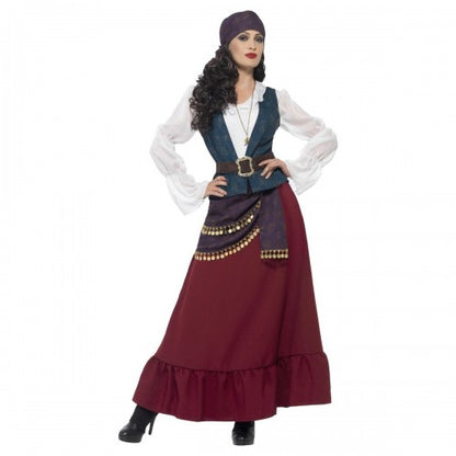 Front - Smiffys Womens/Ladies Deluxe Buccaneer Beauty Pirate Costume Set