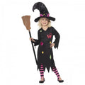 Front - Smiffys Girls Cinder Halloween Witch Costume Set