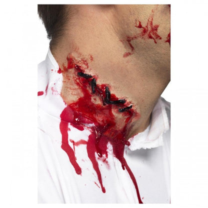 Front - Smiffys Stitches Scar Latex Costume Make-Up