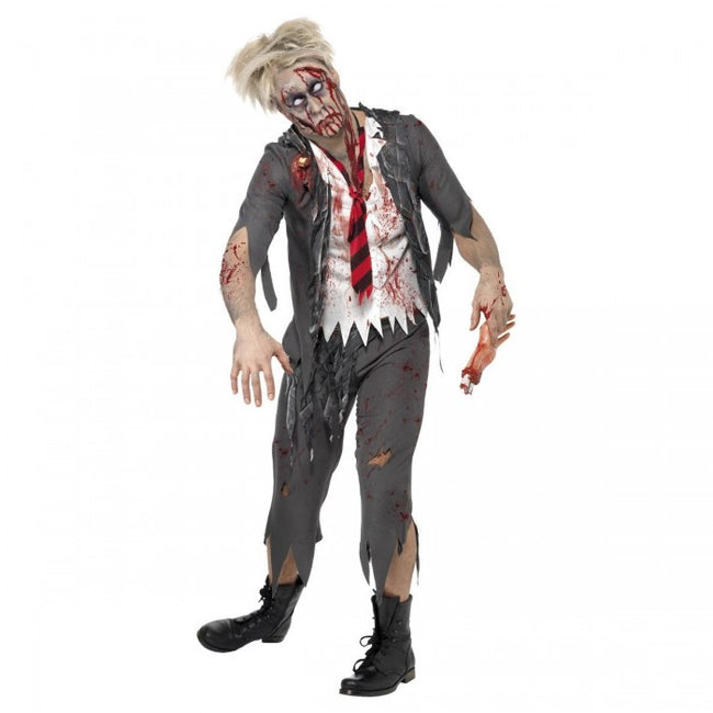 Front - Smiffys Mens High School Horror Zombie School Boy Costume