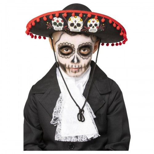 Front - Smiffys Childrens/Kids Sombrero Day Of The Dead Costume Hat