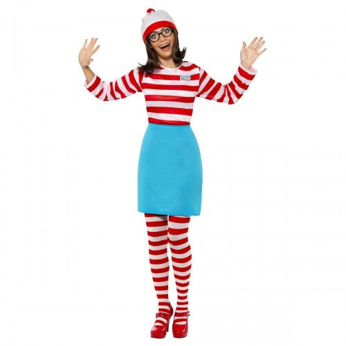 Front - Wheres Wally? Womens/Ladies Wenda Costume Set