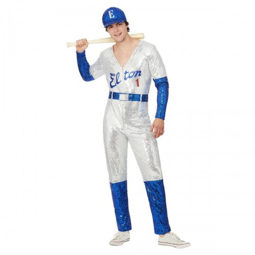 Front - Elton John Mens Deluxe Sequin Costume Set