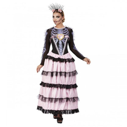 Front - Smiffys Womens/Ladies Deluxe Senorita Day Of The Dead Costume Set