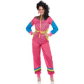 Front - Smiffys Womens/Ladies 80s Colour Block Costume Ski Suit