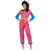 Front - Smiffys Womens/Ladies 80s Colour Block Costume Ski Suit