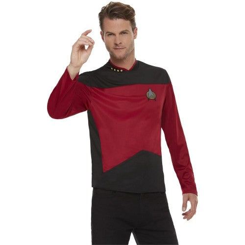 Front - Star Trek: The Next Generation Mens Command Uniform Costume Top