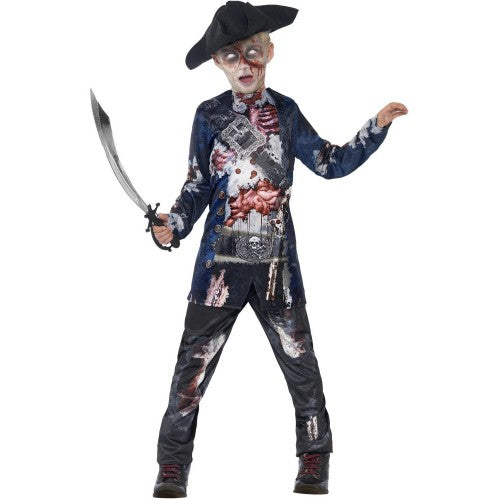 Front - Smiffys Childrens/Kids Deluxe Jolly Rotten Pirate Costume Set